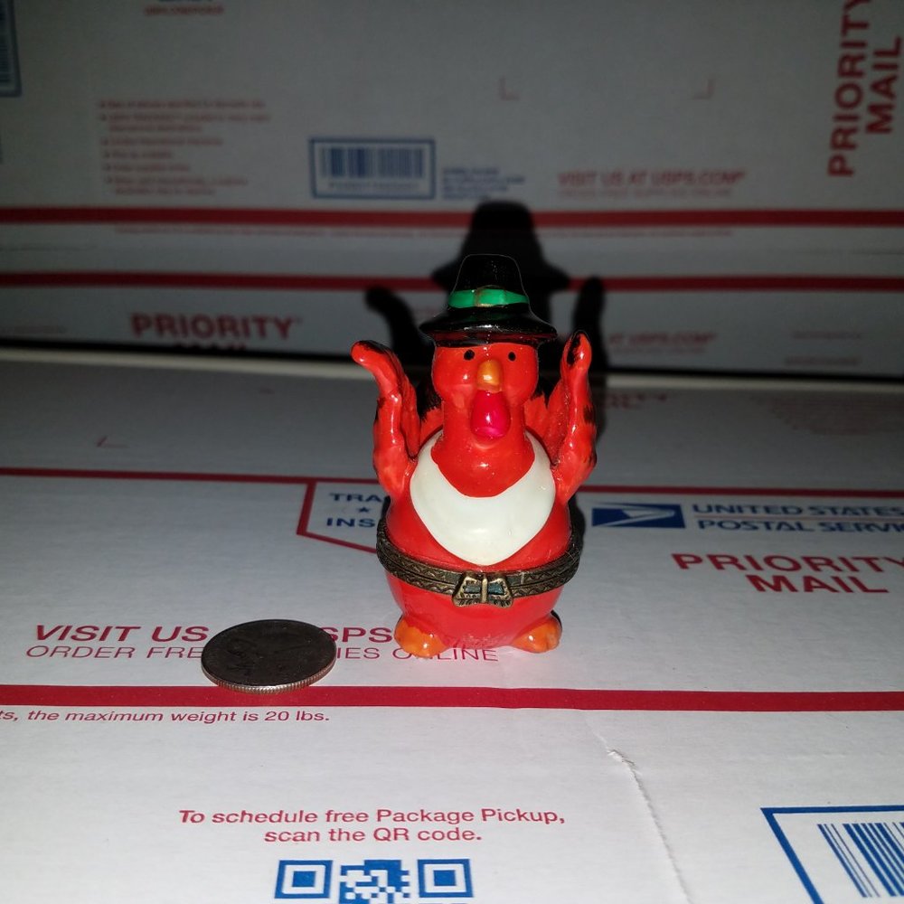 Thanksgiving Pilgrim Turkey Jewelry Box